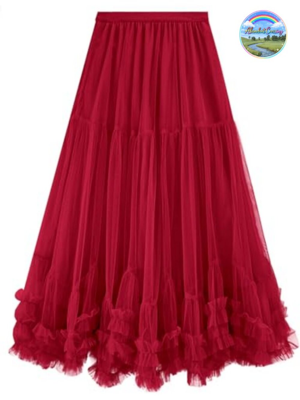 Women's Maxi Tulle Skirt Tiered Layered Mesh A-Line High Waisted Long Flowy
